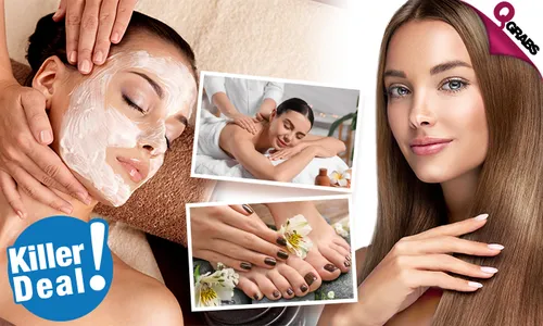 Killer Beauty Deal: Facial & Hair Mask, Massage, Mani-Pedi & More!